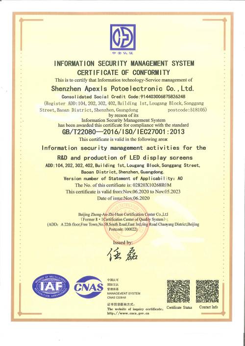 Information Security Management System Certification