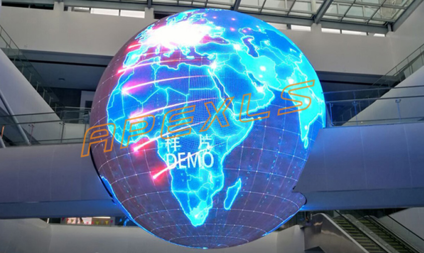 Diameter 8m LED sphere display In Nuclear power center