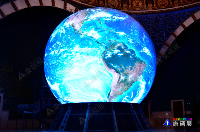 Russia 16.3m diameter indoor Sphere LED display