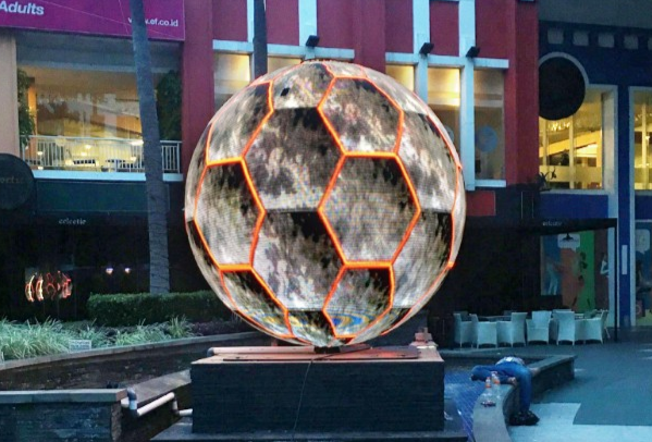 Outdoor LED sphere Display in Indonesia