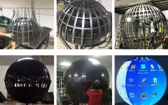 How to make different diameter LED spherical screen?